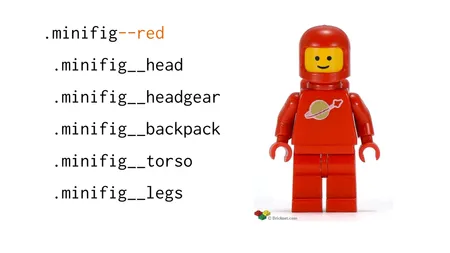 Example of .minifig--red module modifier, turning the minifig red