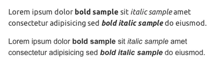 correct fonts, with fallback styles